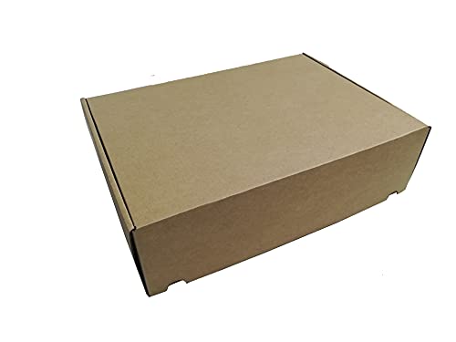 Arplast - Rechteckige Kartonschachteln - 15 Stück - L - 24,5 x 33,5 x 9,5 cm - Einfach zu montieren - Hergestellt in Spanien aus 100 % recyceltem und recycelbarem Material - ideale Versandkartons von ARPLAST