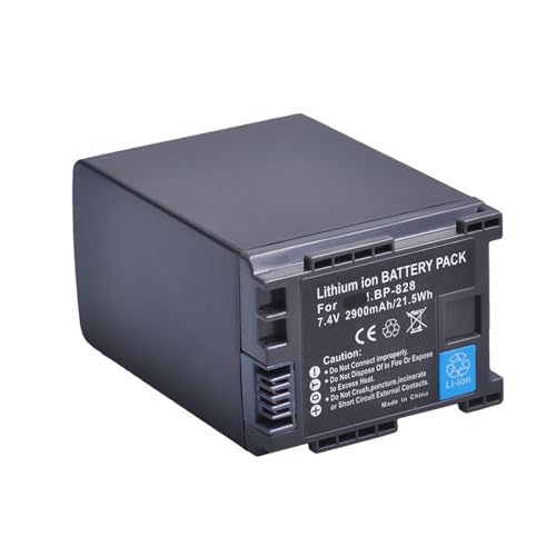 2900 MAh BP-828 BP828 Akku, Kompatibel Mit Canon, for BP-820, HF G21, G30, G40, G50, XA20, XA25, XA45, XA50, XA55, VIXIA GX10(1 Battery) von ARPZPPSK