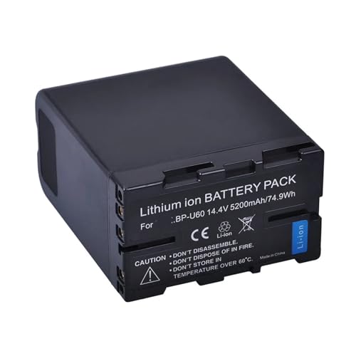 5200 MAh BP-U60 BP U60 BPU60 Akku ODER LCD-Schnellladegerät, Kompatibel Mit Sony, for BP-U90 BP-U30 PMW-100 PMW-150 PMW-160 PMW-200 PMW-300(1 Battery) von ARPZPPSK