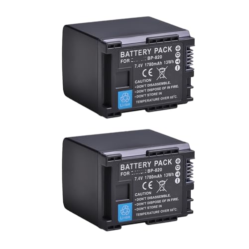 BP-820 BP820 Akku + LED-USB-Ladegerät, Kompatibel Mit Canon, for LEGRIA HF G30 G40 XA10 XA20 XA25 XA30 XA35 XA40 XA45 XA50 GX10 HFG21 HFG40 HFM300(2xBattery) von ARPZPPSK