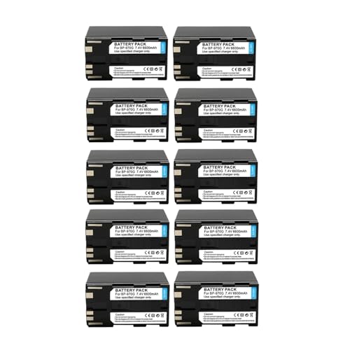 BP-975 BP 975 BP-945 6600 MAh Akku, Kompatibel for Canon, for EOS C100, EOS C100 Mark II, EOS C300, EOS C300 PL, GL2, XF100, XF105(10PCS) von ARPZPPSK