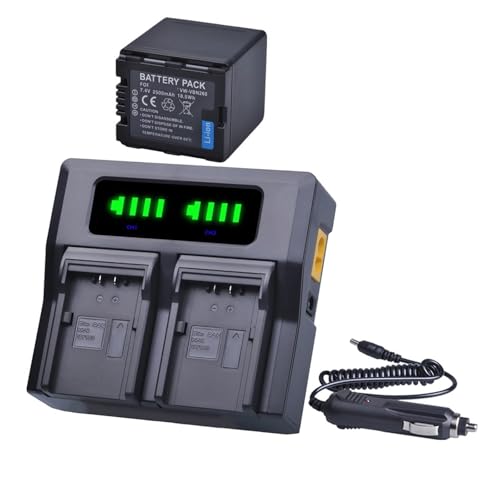 Lithium-Akku: VBN260 Kamera-Akku + LED-Schnell-Doppelladegerät, Kompatibel Mit Panasonic, for VW-VBN26 HC-X800 HC-X900 VW-VBN390 HDC-SD800 HDC-SD900(1Battery 1Charger EU) von ARPZPPSK