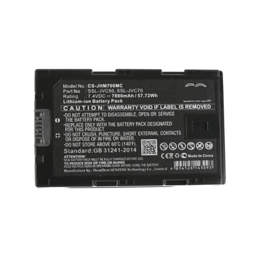 Lithium-Ionen-Kamera-Akku, Kompatibel Mit JVC, 7,4 V, 7800 MAh, for GY-HMQ10, GY-HM600E, LC-2J, JY-HM360E, SSL-JVC50, SSL-JVC70 Lithium-Ionen-Kamera-Akku, Kompatibel Mit JVC, 7,4 V, 7800 MAh, for GY-HMQ10, GY-HM600E, LC-2J, JY-HM360E, SSL-JVC50, SSL-JVC70 von ARPZPPSK