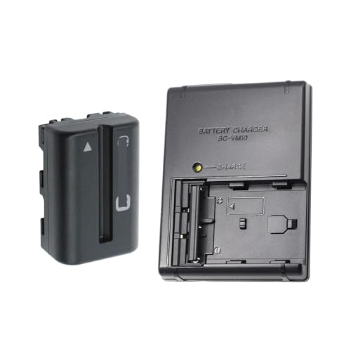 Lithiumbatterie NP-FM500H NPFM500H Kamerabatterie BC-VM10 Ladegerät, Kompatibel for Sony A57 A58 A65 A77 A99 A100 A550 A560 A580 A700 A850 A900 Batterie L50(1 Battery 1 Charger) von ARPZPPSK