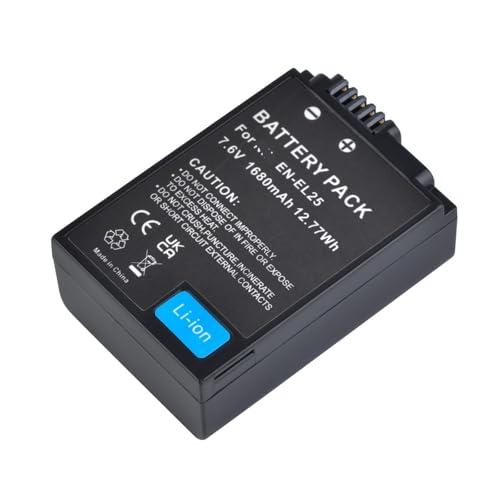 Lithiumbatterie: 7,6 V 1680 MAh EN-EL25 ENEL25 ENEL25B-Akku Und USB-Ladegerät, Kompatibel Mit Nikon, for Z FC Z50 Z30 ZFC-Kamera, Wiederaufladbarer Lithium-Ionen-Akku(1 Battery) von ARPZPPSK
