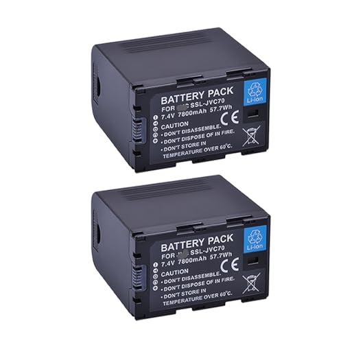 SSL-JVC50 SSL-JVC70 JVC50 JVC70 Akku, Kompatibel Mit JVC, for GY-HMQ10, GY-LS300, GY-HM200, GY-HM600, GY-HM600EC, GY-HM650, GY-HM250 Camcorder(2 JVC70 Batteries) von ARPZPPSK