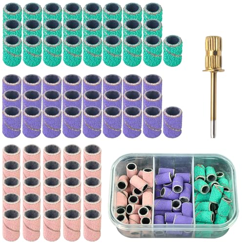 ARROWMAX 75-teiliges Schleiftrommel-Set, Schleifbänder mit Körnung 80, 120, 180, Mini-Trommelschleifhülsen mit 3/32-Zoll-Schaft-Trommelschleifdornen für Drill Dog Nagelschleifer ARROWMAX 75-teiliges Schleiftrommel-Set, Schleifbänder mit Körnung 80, 120, 180, Mini-Trommelschleifhülsen mit 3/32-Zoll-Schaft-Trommelschleifdornen für Drill Dog Nagelschleifer von ARROWMAX