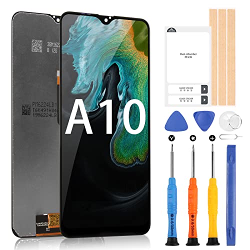 A105 LCD Display für Samsung Galaxy A10 2019 SM-A105F SM-A105G SM-A105FN/DS SM-A105F/DS 6,2" Digitizer Touchscreen Replacement Assembly mit Reparaturset, Schwarz von ARSSLY