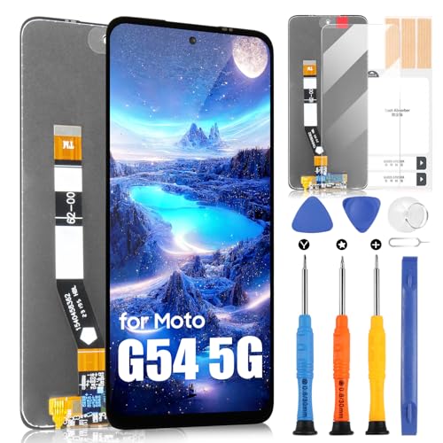 ARSSLY Display für Motorola Moto G54 5G LCD Display für Moto G54 5G XT2343-1 XT2343-2 6,5 Zoll LCD Display Touchscreen Digitizer Full Assembly mit Reparaturset, Schwarz von ARSSLY