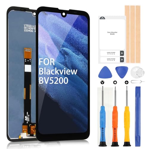 ARSSLY Ersatzbildschirm für Blackview BV5200/BV5200 PRO LCD Display Touchscreen Digitazer Assembly Ersatz mit Reparatur Kit (Schwarz) von ARSSLY