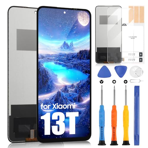 ARSSLY Incell Display für Xiaomi 13T 2306EPN60G LCD Display für Xiaomi 13T Pro 23078PND5G Touchscreen Digitizer Assembly + Reparatur-Set (Schwarz, ohne Rahmen) von ARSSLY