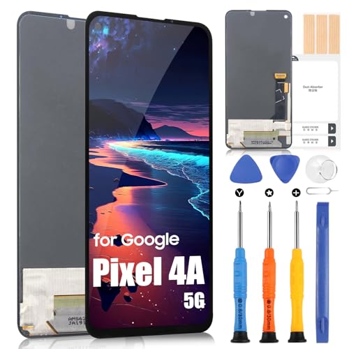 LCD Bildschirm für Google Pixel 4A 5G LCD Display für Pixel 4A 5G GD1YQ G025I G025E G025H G6QU3 Display Touchscreen Digitizer Ersatz Assembly + Reparatur Set (Schwarz, Incell) von ARSSLY