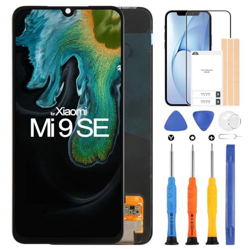 ARSSLY LCD-Bildschirm für Xiaomi Mi 9 SE M1903F2G 5,97 Zoll Display für Xiaomi Mi 9 SE Digitazer Touchscreen Assembly mit Werkzeugen (schwarz, nicht für Mi 9) von ARSSLY