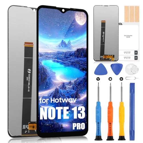 ARSSLY LCD Display für Hotwav Note 13 Pro Bildschirm für Hotwav Note13 PRO Touchscreen Digitizer Full Assembly mit Reparatur-Set (Schwarz ohne Rahmen) von ARSSLY