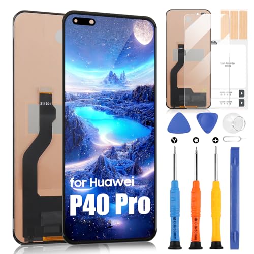 ARSSLY LCD-Display für Huawei P40 PRO LCD Display für Huawei P40 PRO ELS-NX9, ELS-N04 Touchscreen Digitazer Assembly mit Reparatur-Set (Schwarz ohne Rahmen, Incell, unterstützt keine Fingerabdrücke) ARSSLY LCD-Display für Huawei P40 PRO LCD Display für Huawei P40 PRO ELS-NX9, ELS-N04 Touchscreen Digitazer Assembly mit Reparatur-Set (Schwarz ohne Rahmen, Incell, unterstützt keine Fingerabdrücke) von ARSSLY