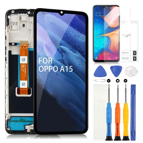 ARSSLY LCD Display für Oppo A15 CPH2185/Oppo A15S CPH2179 6,52 Zoll Bildschirm Digitazer Touchscreen Ersatz Assembly mit Tools (Schwarz mit Rahmen) von ARSSLY