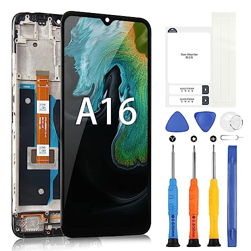 ARSSLY LCD Display für Oppo A16 CPH2269 6,52 Zoll Bildschirm Ersatz für Oppo A16s CPH2271 Touchscreen Digitizer Montage mit Werkzeugen (Schwarz mit Rahmen) von ARSSLY
