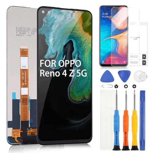 ARSSLY LCD Display für Oppo Reno4 Z 5G / Reno4Z 5G CPH2065 Ersatz des Bildschirms Touchscreen Digitizer Full Assembly und Installationswerkzeuge + gehärtetes Glas (6,57 Zoll, Schwarz) von ARSSLY