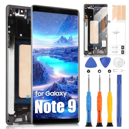 LCD Display für Samsung Galaxy Note 9 Display für Galaxy Note9 N960F N960U LCD Display Touchscreen Assembly mit Reparatur Set (6,4 Zoll, Schwarz mit Rahmen, Incell) von ARSSLY