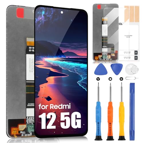 LCD Display für Xiaomi Redmi 12 23053RN02A LCD Bildschirm für Xiaomi Redmi 12 5G 23076RN8DY Display Digitizer Touchscreen Ersatz Assembly mit Reparaturwerkzeug Set (6,79 Zoll, Schwarz) von ARSSLY