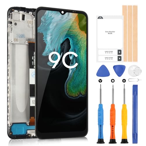 ARSSLY LCD-Display für Xiaomi Redmi 9A LCD Display für Redmi 9C/Redmi 9C NFC Touchscreen Digitizer M2006C3L Ersatz Montage mit Werkzeugen (Schwarz mit Rahmen) von ARSSLY