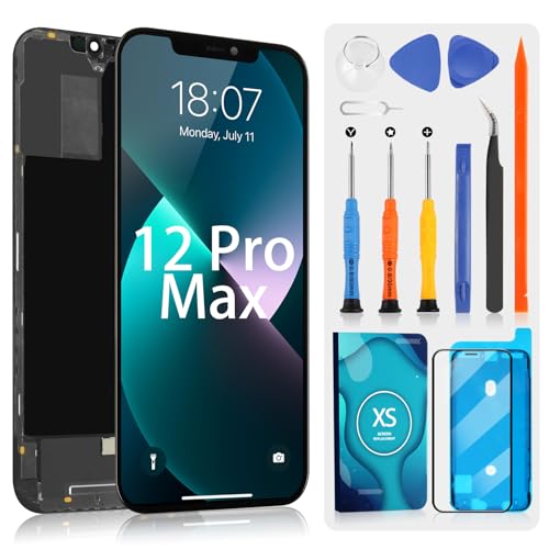 ARSSLY LCD Display für iPhone 12 Pro Max Incell Display für iPhone 12 Pro Max LCD Display A2411 A2342 A2410 A2412 Touchscreen Digitizer Komplettset mit Werkzeug (schwarz ohne Rahmen) von ARSSLY