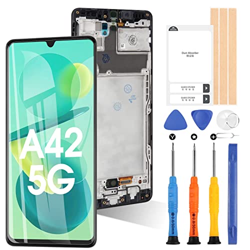 ARSSLY OLED-LCD-Display für Samsung Galaxy A42 5G SM-A426B SM-A426B/DS 6,6 Zoll mit Rahmen Ersatz Touchscreen Digitazer Assembly mit Reparatur-Set (unterstützt digitalen Fingerabdruck) von ARSSLY