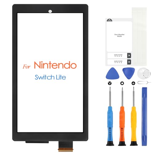 ARSSLY Touchscreen für Nintendo Switch Lite 2019 Bildschirm Ersatz-Kits für Nintendo Switch Lite 2019 Digitizer Touchscreen Panel Reparaturteile (kein LCD-Display, Schwarz Grau) von ARSSLY