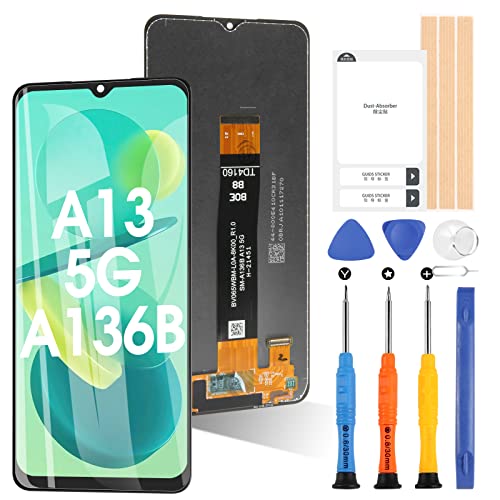 Bildschirm für Samsung Galaxy A13 5G A136B LCD Display Touch Digitizer Ersatz mit Werkzeugsatz (nicht für A136U und A13 4G) von ARSSLY