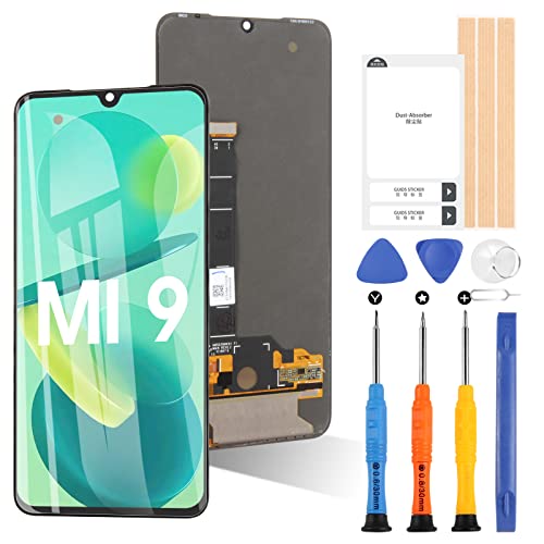 Bildschirm für Xiaomi Mi 9 M1902F1G AMOLED LCD Display Touch Digitizer Glas Montage mit Werkzeug (Nicht für Mi 9 Lite/Mi 9 SE/Mi 9T) von ARSSLY