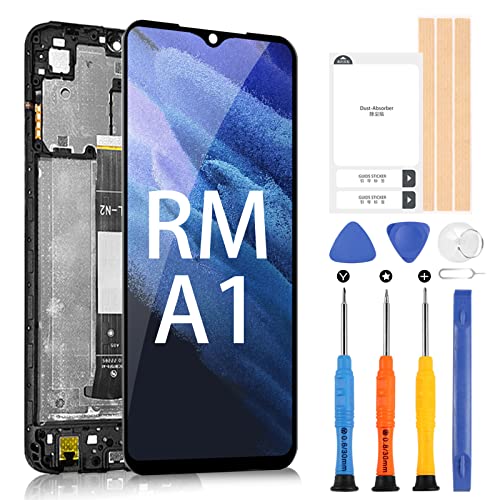 Bildschirm für Xiaomi Redmi A1 / Redmi A1+ LCD Display, 220733SG 20743FI 220733SI 220733SL 6,52 Zoll mit Rahmen Touchscreen, Ersatz für Glas-Digitalisierer mit Werkzeugen von ARSSLY