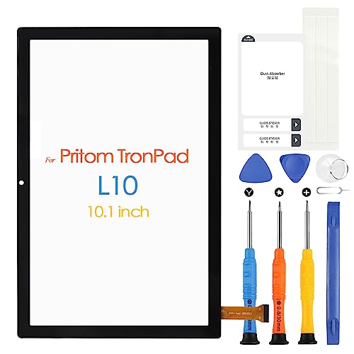 Digitizer für Pritom TronPad L10 10,1 Zoll Touchscreen Ersatz für Pritom TronPad L10 Touchscreen Front-Touchglas Panel mit Reparaturwerkzeugen (kein LCD-Display) von ARSSLY