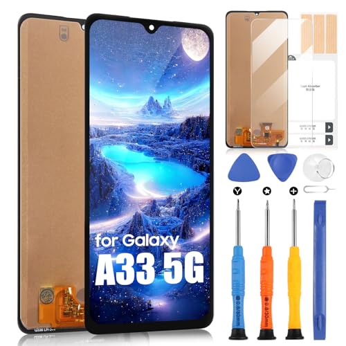 Display für Samsung Galaxy A33 5G LCD Display für Samsung A33 5G SM-A336E SM-A336B LCD Touchscreen Digitizer Assembly Reparatur Set (schwarz, ohne Rahmen, Incell) von ARSSLY