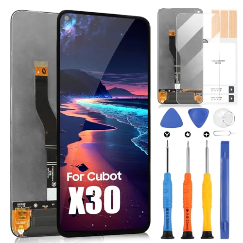 LCD Bildschirm für Cubot X30/C30 LCD Display Touchscreen Montage Ersatz Bildschirm Glas Digitizer mit Reparatur Kit (6,4 Zoll, Schwarz) von ARSSLY