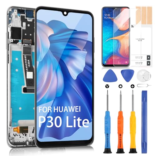 LCD -Bildschirm für Huawei P30 Lite 2019 LCD -Display für Huawei Nova 4E, 6,15 "Bildschirmersatz mit Touch Digactazer Glass Panel Assembly mit Werkzeugen (nur für 48 MP) von ARSSLY