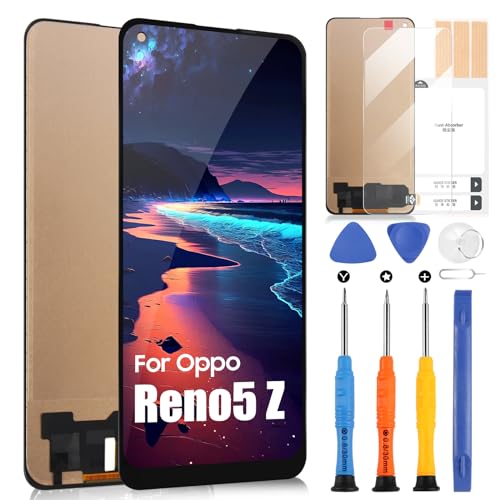 LCD Bildschirm für Oppo Reno5 Z LCD Display für Oppo A94 5G CPH2211 6,43 Zoll Display Touch Digitizer Glas Montage mit Reparatur Set (Schwarz, Nicht Geeignet für A94 4G) von ARSSLY