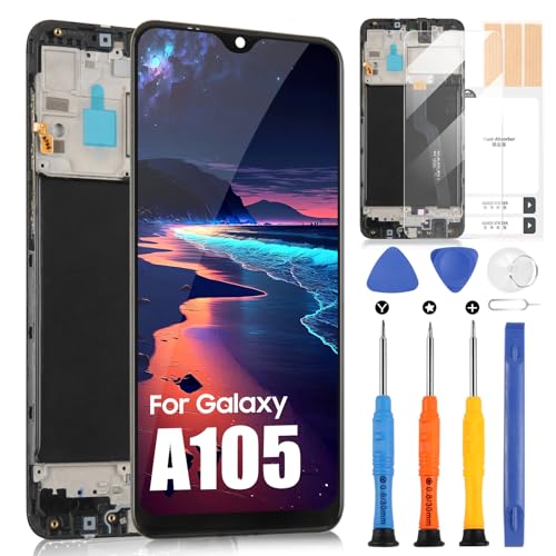 LCD Display für Samsung Galaxy A10 Display für Galaxy A10 2019 A105 A105F LCD Bildschirm Touch Digitizer Glass Ersatzbildschirm Assembly (Schwarz mit Rahmen) von ARSSLY