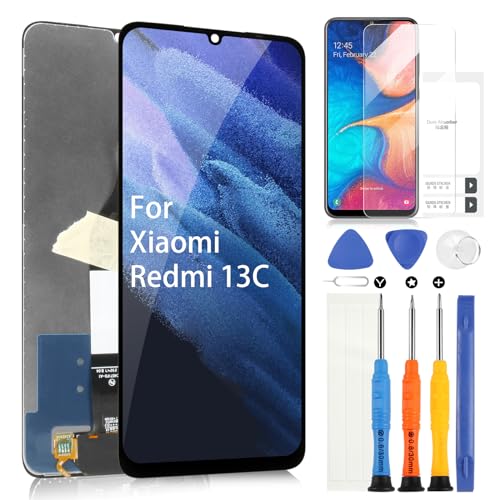 LCD Bildschirm für Xiaomi Redmi 13C 23100RN82L 23106RN0DA 23108RN04Y LCD Display Digitizer Touchscreen Ersatz Assembly mit Werkzeugen (6,74 Zoll, Schwarz) von ARSSLY