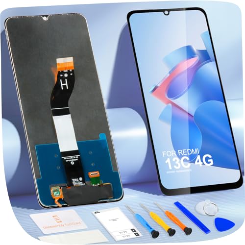 LCD Display für Xiaomi Redmi 13C Display für Redmi 13C 23100RN82L, 23106RN0DA, 23108RN04Y LCD Bildschirm Digitizer Vollmontage mit Reparatursatz (6.74", Schwarz) von ARSSLY