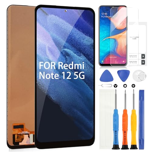LCD Display für Xiaomi Redmi Note 12 5G / Poco X5, Display für Redmi Note12 22111317I 22111317G Ersatz des Touchscreens Digitizer Full Assembly mit Werkzeugen von ARSSLY