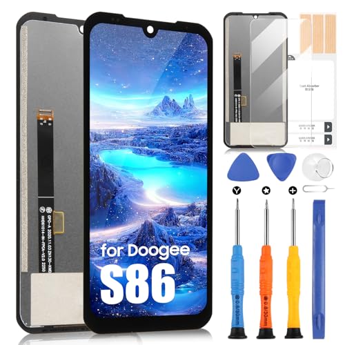 LCD Display für Doogee S86 LCD Bildschirm für Doogee S86 Pro Ersatz des Bildschirms für Doogee S86 Touchscreen Digitizer Full Assembly mit Reparatur Kit, Schwarz von ARSSLY