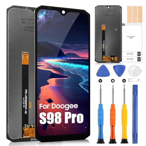 LCD-Display für Doogee S98 / Doogee S98 PRO Display für Doogee S98 PRO Digitizer Touchscreen Assembly mit Reparaturwerkzeug-Set (6,3 Zoll, Schwarz) von ARSSLY