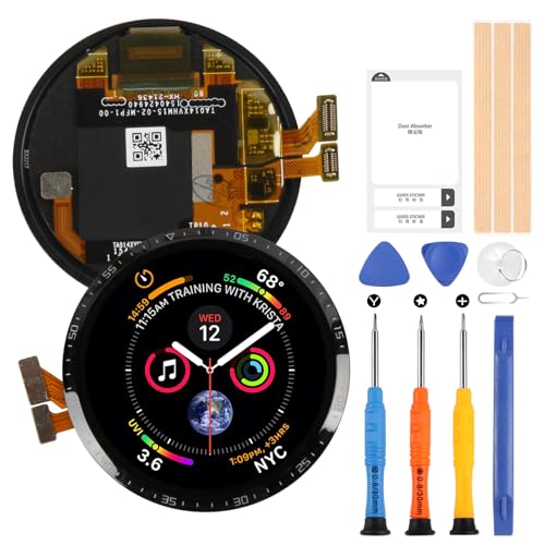 LCD-Display für Huawei Watch GT3 Display für Huawei Watch GT3 46 mm Touchscreen Digitazer Full Assembly Ersatz Bildschirm mit Reparatur Kit (Schwarz, 1,43 Zoll) von ARSSLY