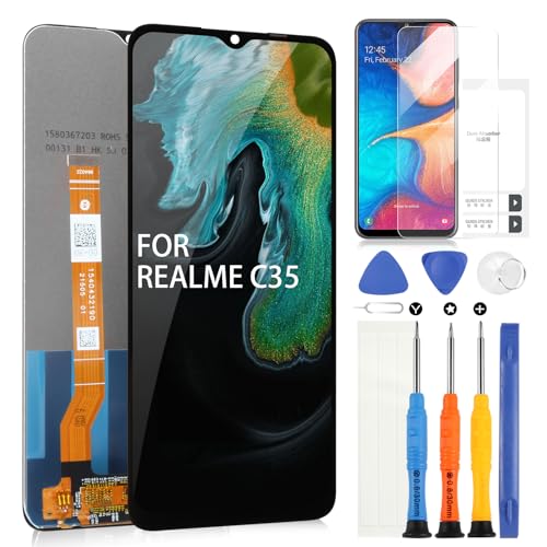 LCD Display für Oppo Realme C35 Display für Realme C35 RMX3511 LCD Bildschirm 6,6 Zoll Digitizer Touchscreen Ersatz Assembly mit Werkzeugen von ARSSLY