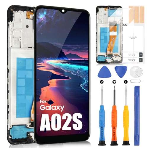 LCD Display für Samsung Galaxy A02S A025U A025A A025V A025G Touchscreen Digitazer Assembly mit Reparatur-Set (163 mm, nicht für SM-A025F SM-A025M) von ARSSLY