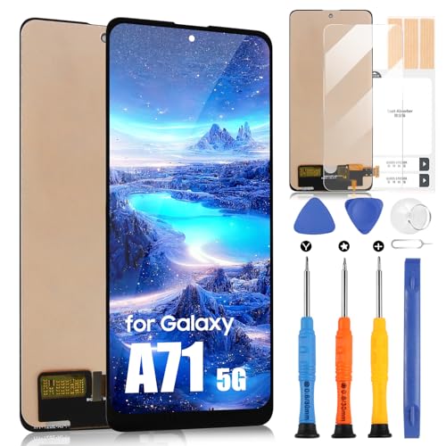 LCD Display für Samsung Galaxy A71 5G Bildschirm für Galaxy A71 5G SM-A716 Touchscreen Digitizer Full Assembly mit Reparatur Kit (6,7 Zoll, Schwarz, TFT) von ARSSLY
