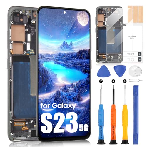 LCD-Display für Samsung S23 5G Display für Galaxy S23 5G S911U S911A S911W LCD Display Touchscreen Digitizer Komplettset mit Werkzeug (inklusive Rahmen, keine Halterung für Fingerabdrücke, Versione US LCD-Display für Samsung S23 5G Display für Galaxy S23 5G S911U S911A S911W LCD Display Touchscreen Digitizer Komplettset mit Werkzeug (inklusive Rahmen, keine Halterung für Fingerabdrücke, Versione US von ARSSLY