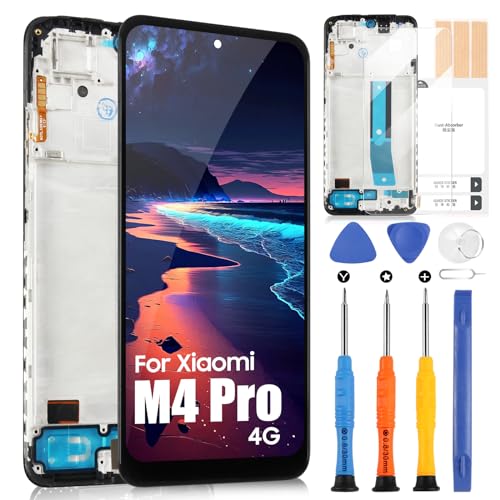 LCD Display für Xiaomi Poco M4 PRO 4G 2201117PI 2201117PG LCD Bildschirm für Poco M4 PRO 4G 6.43" MZB0B5VIN Touchscreen Digitizer Ersatz Bildschirm Montage mit Werkzeugen (Schwarz mit Rahmen) von ARSSLY