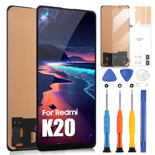 LCD Display für Xiaomi Redmi K20/K20 PRO/Mi 9T/Mi 9T Pro Bildschirm Digitizer Touchscreen Ersatz Assembly mit Werkzeugen (6,39 Zoll, Schwarz, Ohne Fingerabdruckerkennung) von ARSSLY