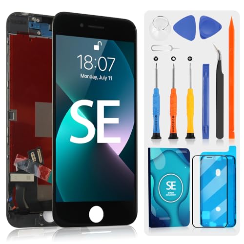 LCD Display für iPhone SE 2022 LCD Bildschirm für iPhone SE 3. Generation A2783 A2595 A2785 A2782 A2784 LCD Bildschirm Digitizer Touchscreen Assembly mit Werkzeugen (Schwarz) von ARSSLY